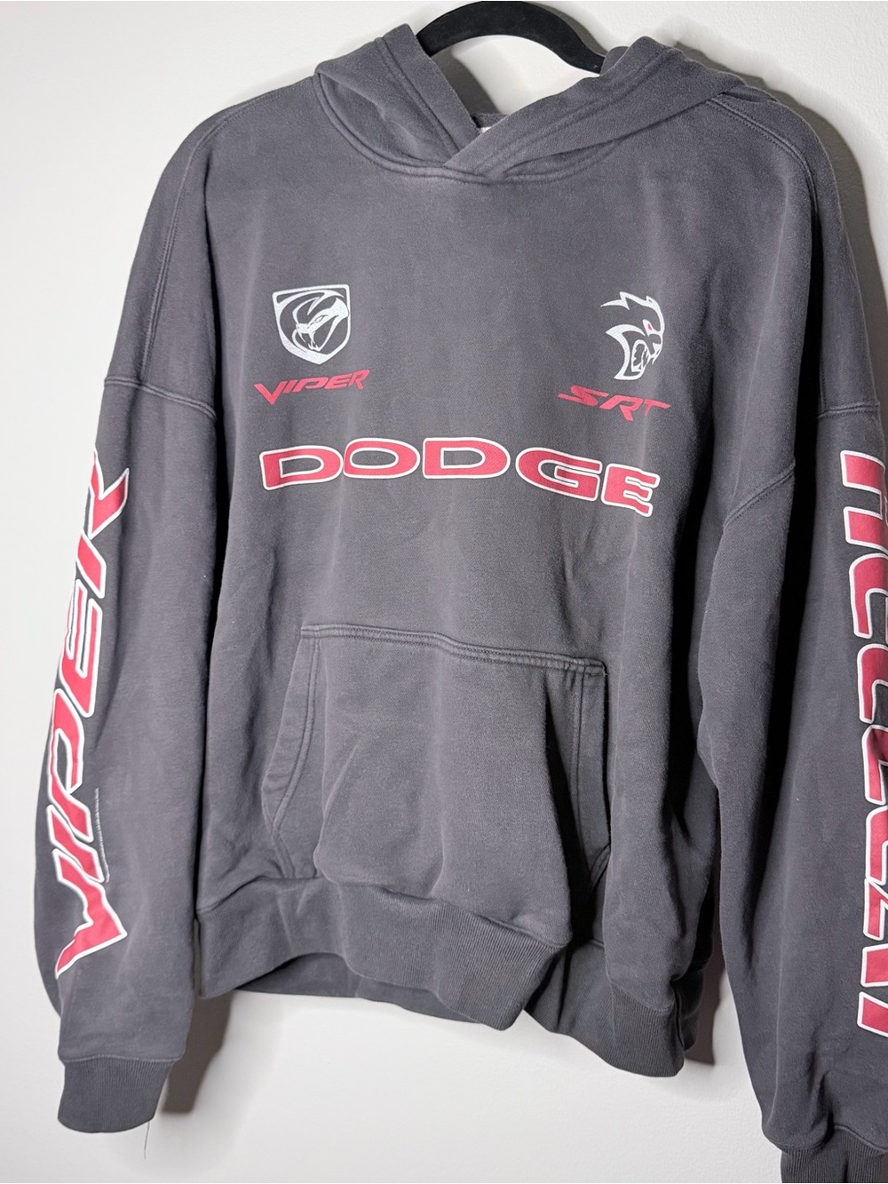 Dodge Viper Hellcat SRT Gray Hoodie Sweatshirt